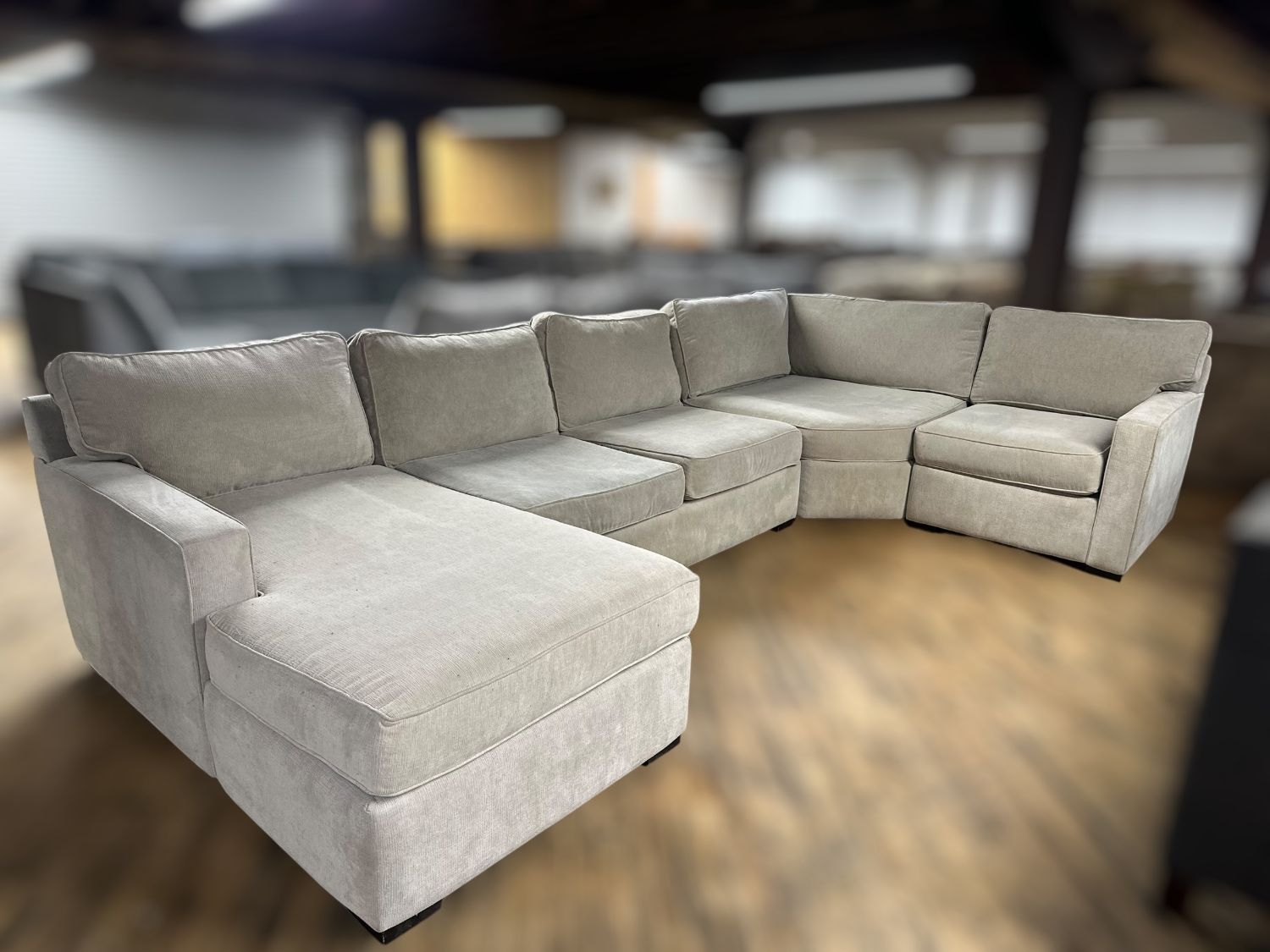 Free Delivery-Maceys cream 4pc U shape sectional couch sofa