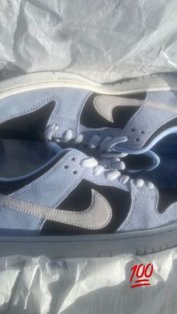 Nike Dunk Low Blue Suede Sneakers