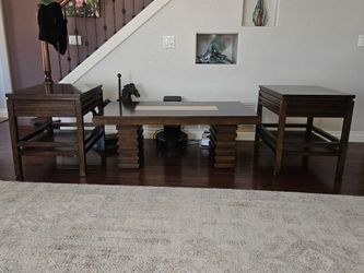 Coffee table and two end tables