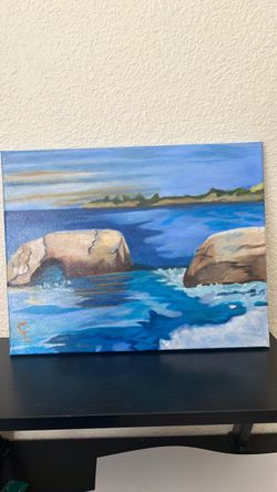 Original Oil Painting Ocean Seascape on Canvas