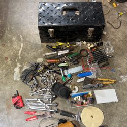 Tool Box, Tools and Safety Harness 