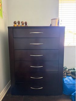 Brown wood dresser