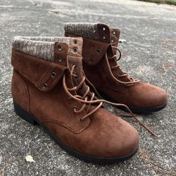 Brown Suede Ankle Boots