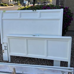 White full bed frame