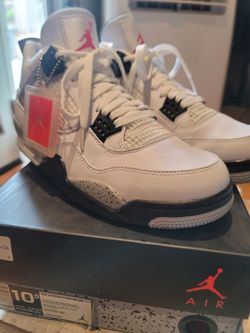 Size 10.5 Men Air Jordan 4 Retro OG White Cement