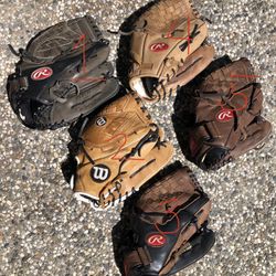 Rawlings / Wilson 12.5” Baseball/ Softball Gloves