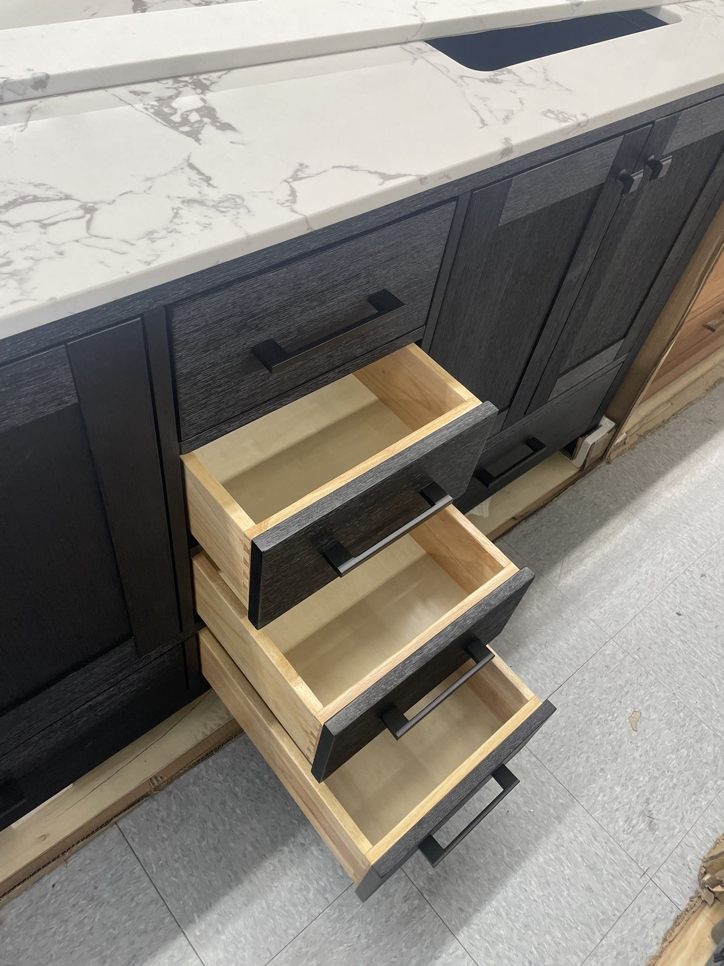 Bathroom Vanity Cabinet 72” Solid Mango Quartz Top With Sink And Backsplash