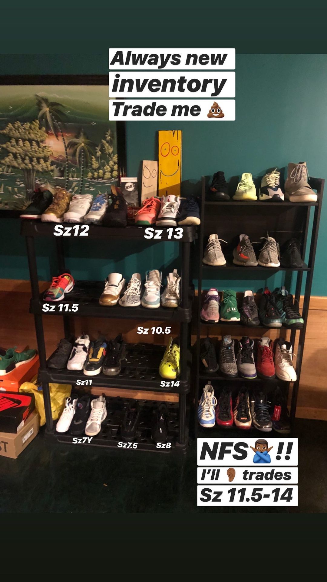 Sz 7y-14 Kicks Yeezys Jordan’s OffWhite Foams Nike Adidas Bape Supreme Kaws Hype Stuff