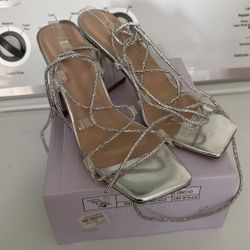 Rhinestone Strap Heels