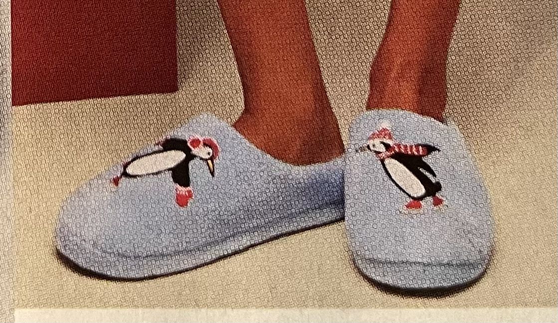 Slippers / blue penguin NEW
