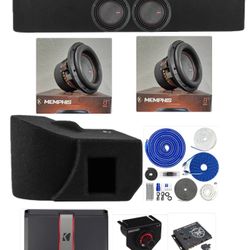 NEW FULL BASS PACKAGE MEMPHIS MOJO 8” INSTALLED FIT SILVERADO SIERRA F150 crew cabs