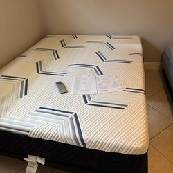 Adjustable Queen Bed Frame With Memory Foam Mattress Included