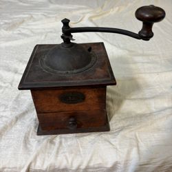 Vintage Wooden Coffee Grinder Peugeot Brothers Patented S.G.D.G