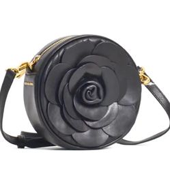 Michael Kors Vivianne 3 D Rose Crossbody Soft Leather Bag