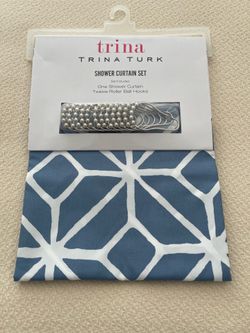 Shower Curtain & Shower Hook Set