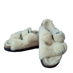 Birkenstock Arizona Big Buckle Shearling Black Size 38 US 7 Papillio Platform 