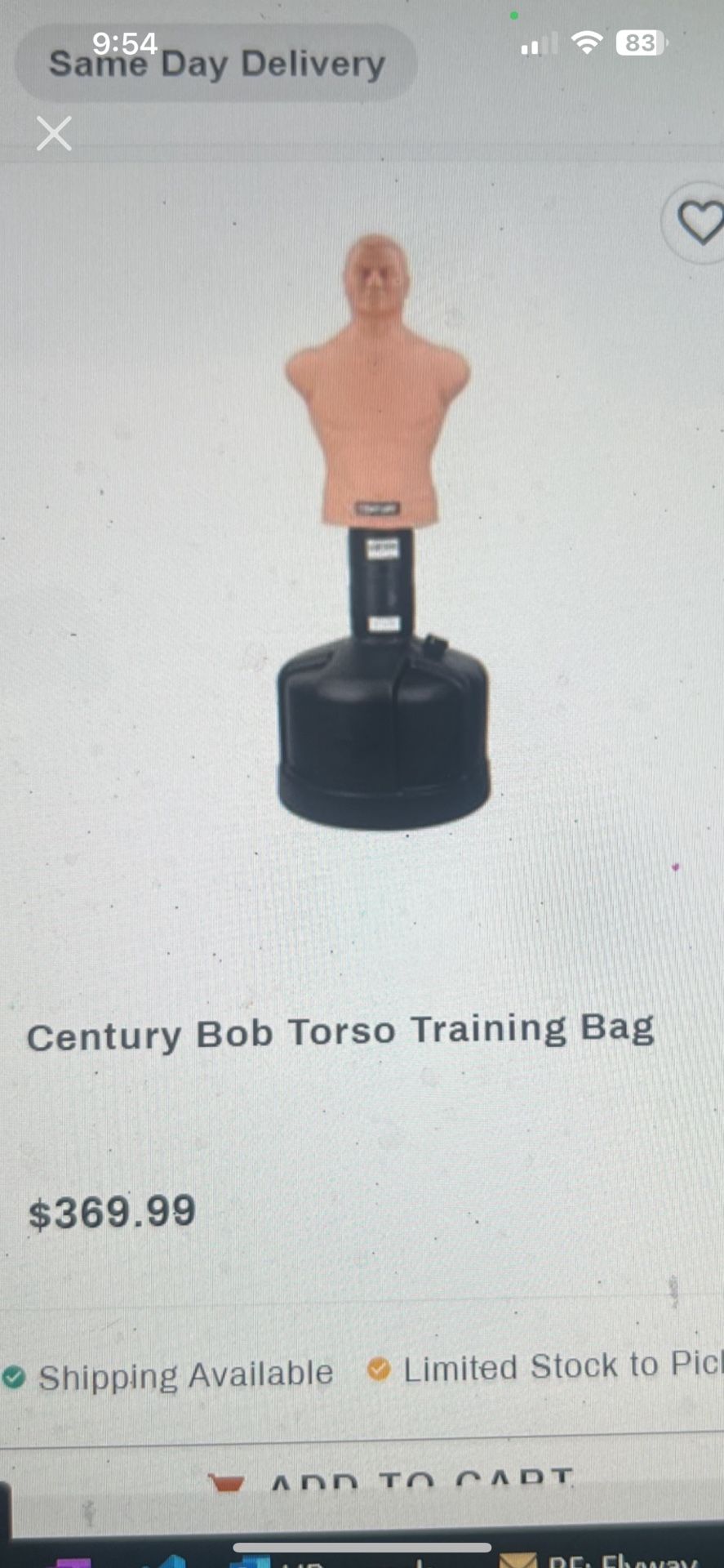 Century Punching Bag Bought From Dicks