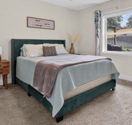 Upholstered head board & box spring