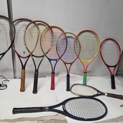 9 Tennis  Rackets  Great Condition 