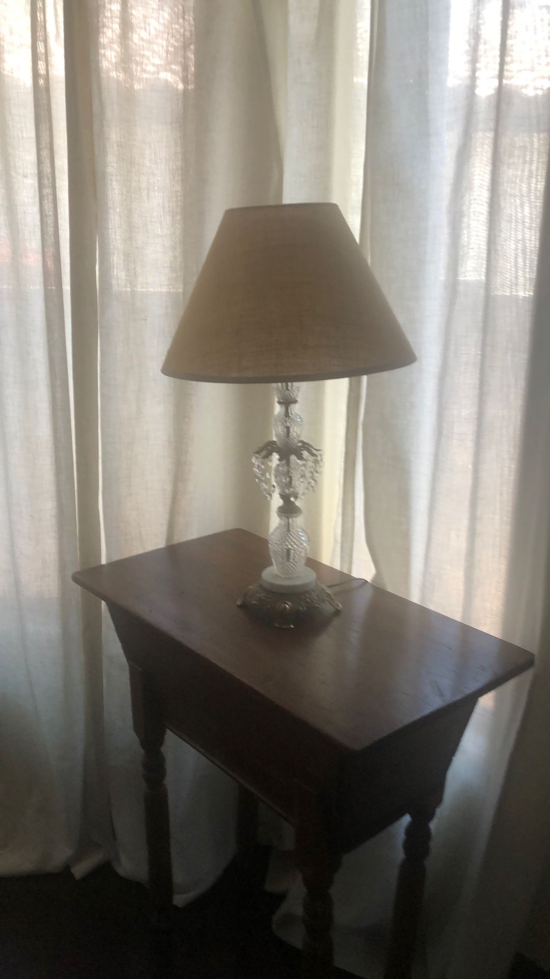 Antique Crystal Lamp