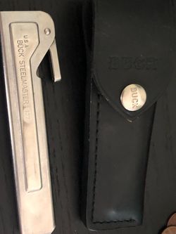 Buck knife sharpener with sheath