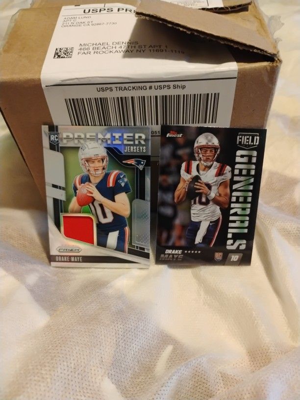 2 DRAKE MAYE ROOKIE TRADING CARDS