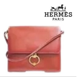 RARE Vintage Hermes SEQUANA Red leather Crossbody 