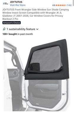 Jeep Wrangler Front Window Sun Shades