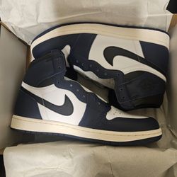 Nike Jordan 1 High Og Navy Blue (Size 10) Brand New With Box $160