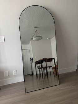 Large Arched Full-Length Floor Mirror