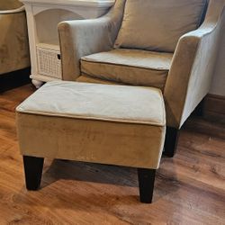 2 Dark Tan Armchairs 