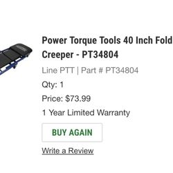 Power Torque Folding Creeper/seat 