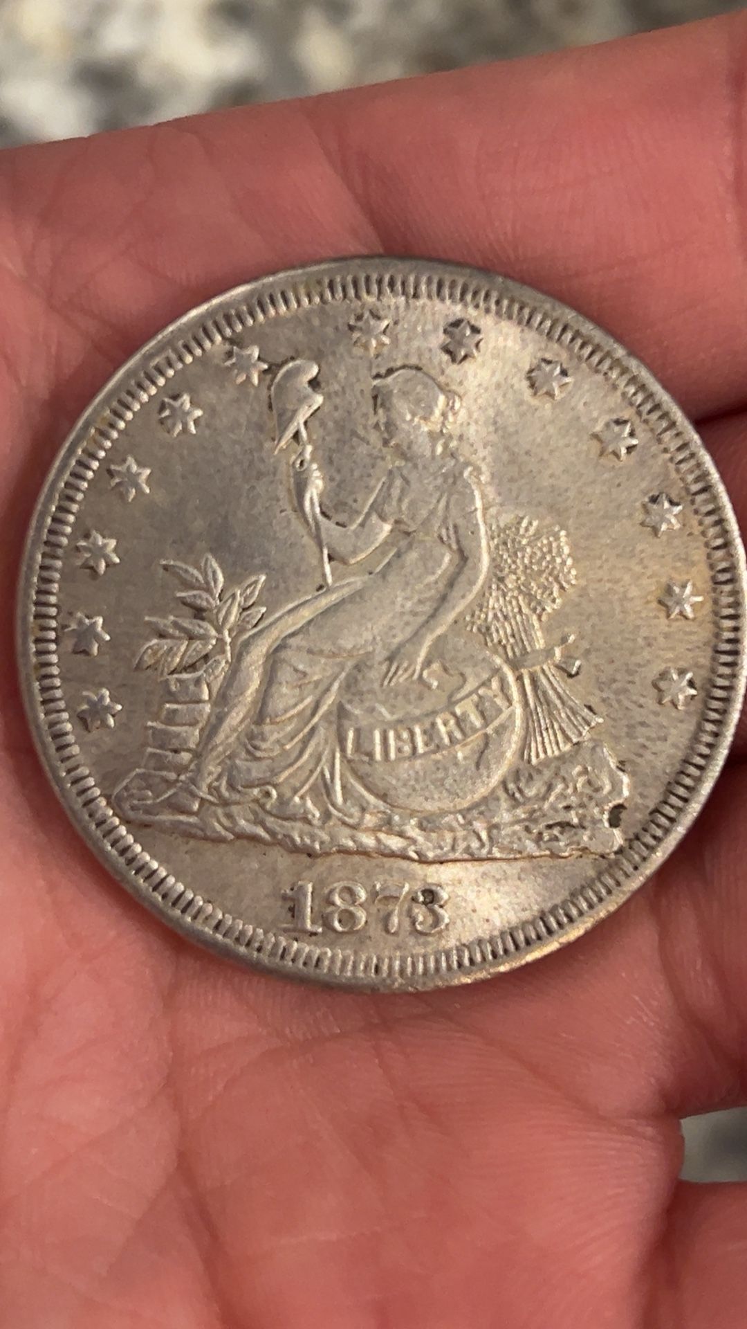 Vintage 1873 US Trade Dollar