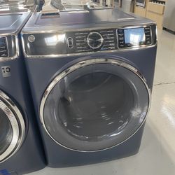 GE Sapphire Blue 7.8 Cu. Ft. Smart Front Load Electric Dryer With Steam And Sanitize Cycle 