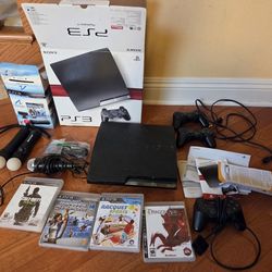 Ps3 120gb, 3 Games, 3 Controllers, 2 PS Move