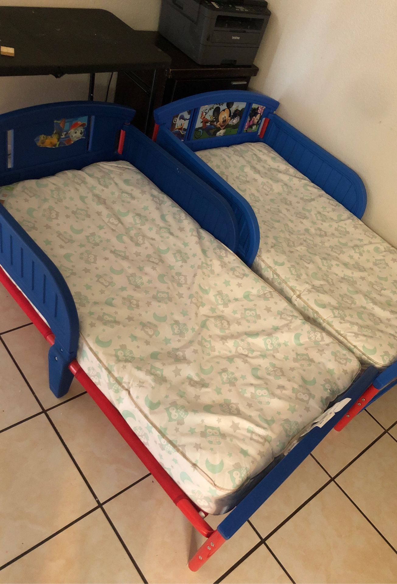 Two toddler boy beds