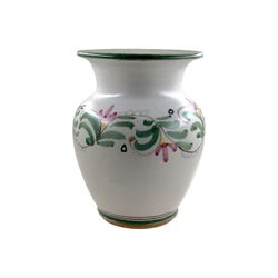 Berkshire Pottery Floral Vase, Fuchsia Flower, Stoneware Ceramic, Flower Holder, Old Fashioned Rustic Farm House Decor, Tabletop Centerpiece, Vintage