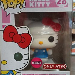 Flocked Sanrio Hello Kitty Figurine Funko Pop