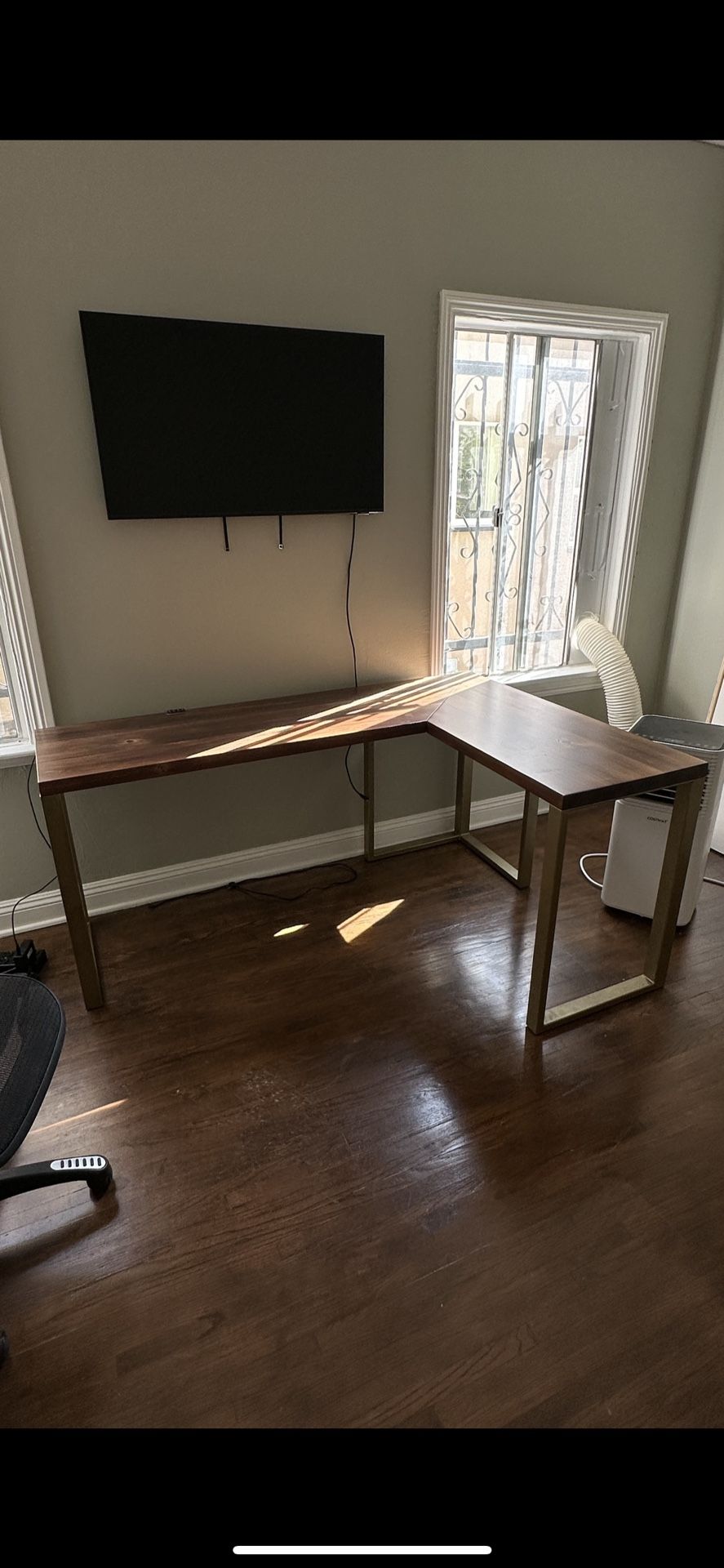 Wood And Steel Modern Work Desk