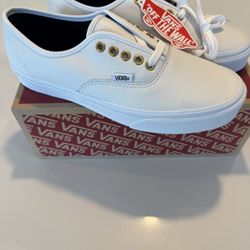 Vans Authentic “Leather” True White Size 9 Mens 
