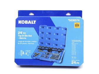 Kobalt 24pc Tap and Die Set #5036574 Brand New