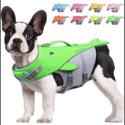 Brandnew Life Jacket for Dog, Comfortable Whale-Shape Dog Life Jacket with Superior Buoyancy & Rescue Handle-Medium 