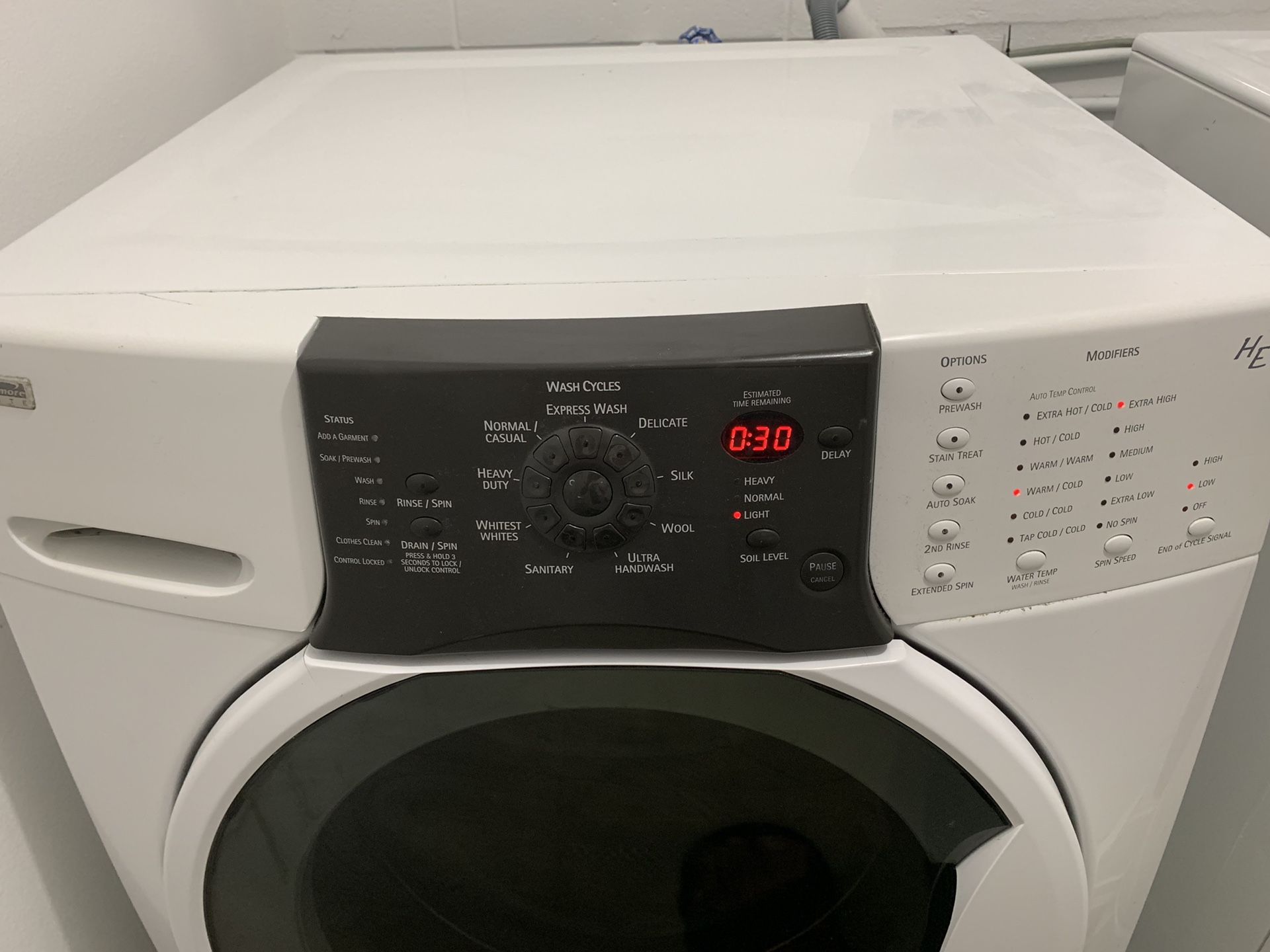 Kenmore Elite Front Load Washer and Smart Heat Front Load Dryer for