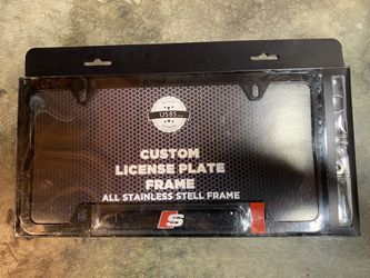 AUDI “S” BLACK LICENSE PLATE FRAME 