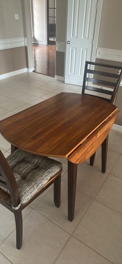 Solid Wood Dining Table with 2 Chairs