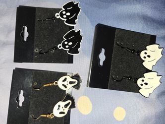 Halloween Earrings. Novelty. Ghosts & Ghostface 