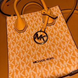 Michael Kors Orange Monogram Mini Bag