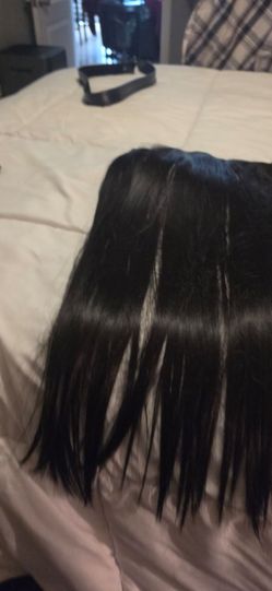 Dark brown clip in hair