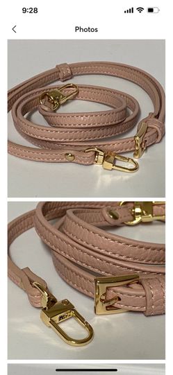 replacement purse strap 47” long ADJUSTABLE   LEATHER  WITH GOLDEN METAL