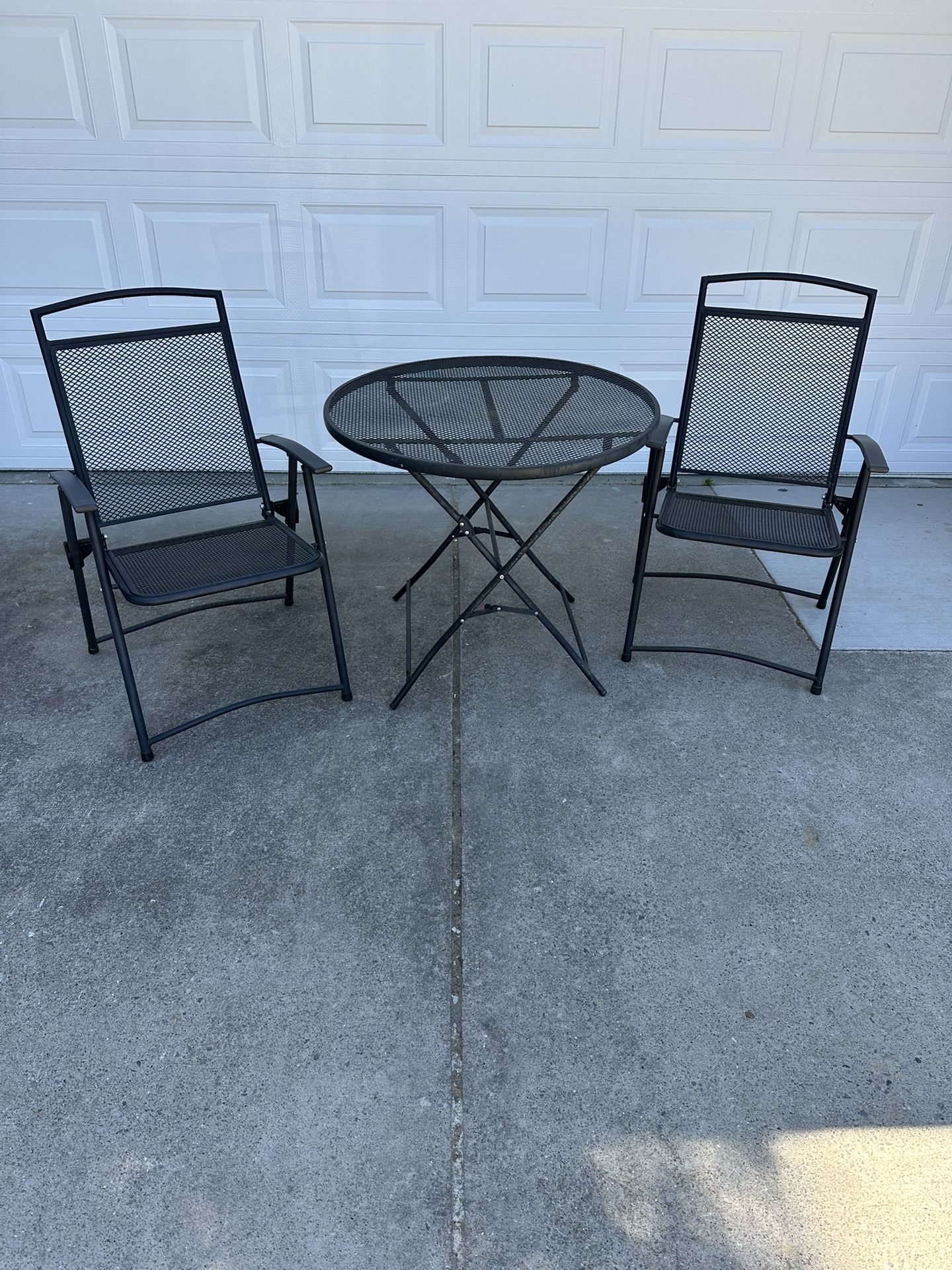 Outdoor patio table with 2 chairs